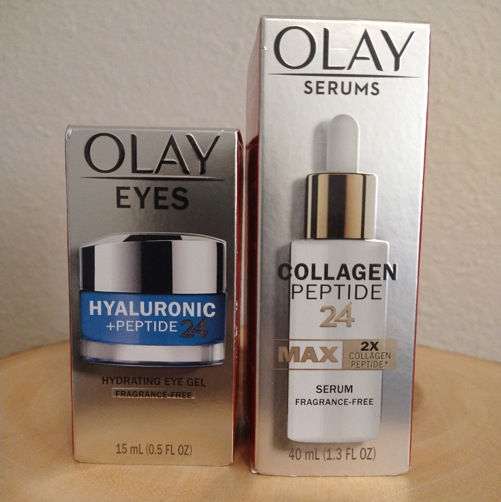 Olay Collagen Peptide 24 Max Serum And Olay Hyaluronic+Peptide Hydrating Eye Gel